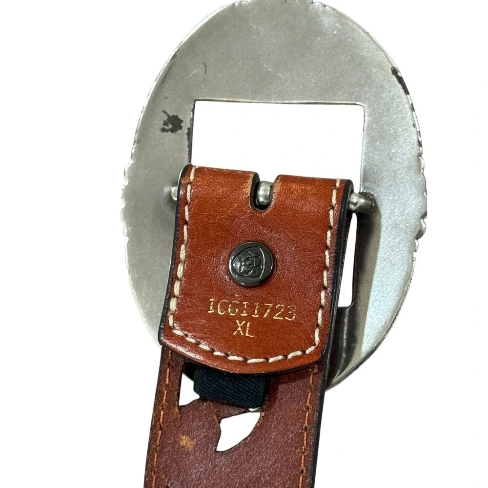 Ariat XL Womens Tooled Leather, Black Hills‎ Gold Inspired Buckle – Pre-Loved